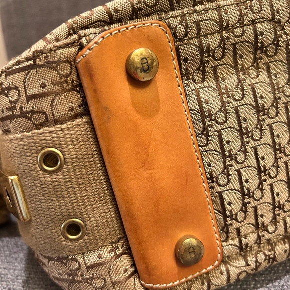 Christian Dior Brown Monogrammed Street Chic Bag Tan Leather pre-owned - Picture 6 of 13
